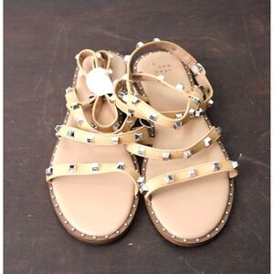 A New Day Tan Astrid Studded Gladiator Flat Sandals Women Size‎ 9